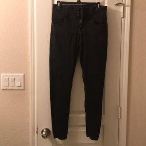 High waisted Paris blues faded style skinny jeans